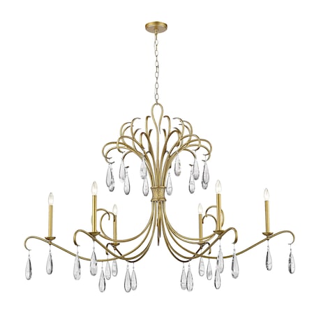 Z-Lite Amara Chandelier, 6-Light, 58.75 In.W x 34 In.H, Gilded Gold/ 3039-59GG
